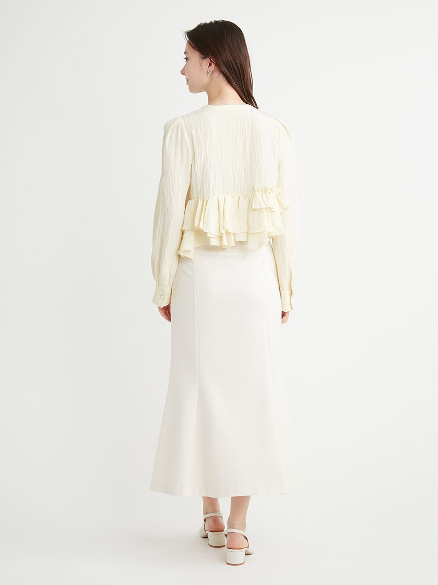 アシンメトリーペプラムフリルブラウス(ブラウス・シャツ)|TOPS アシンメトリーペプラムフリルブラウス(ブラウス・シャツ)|TOPS