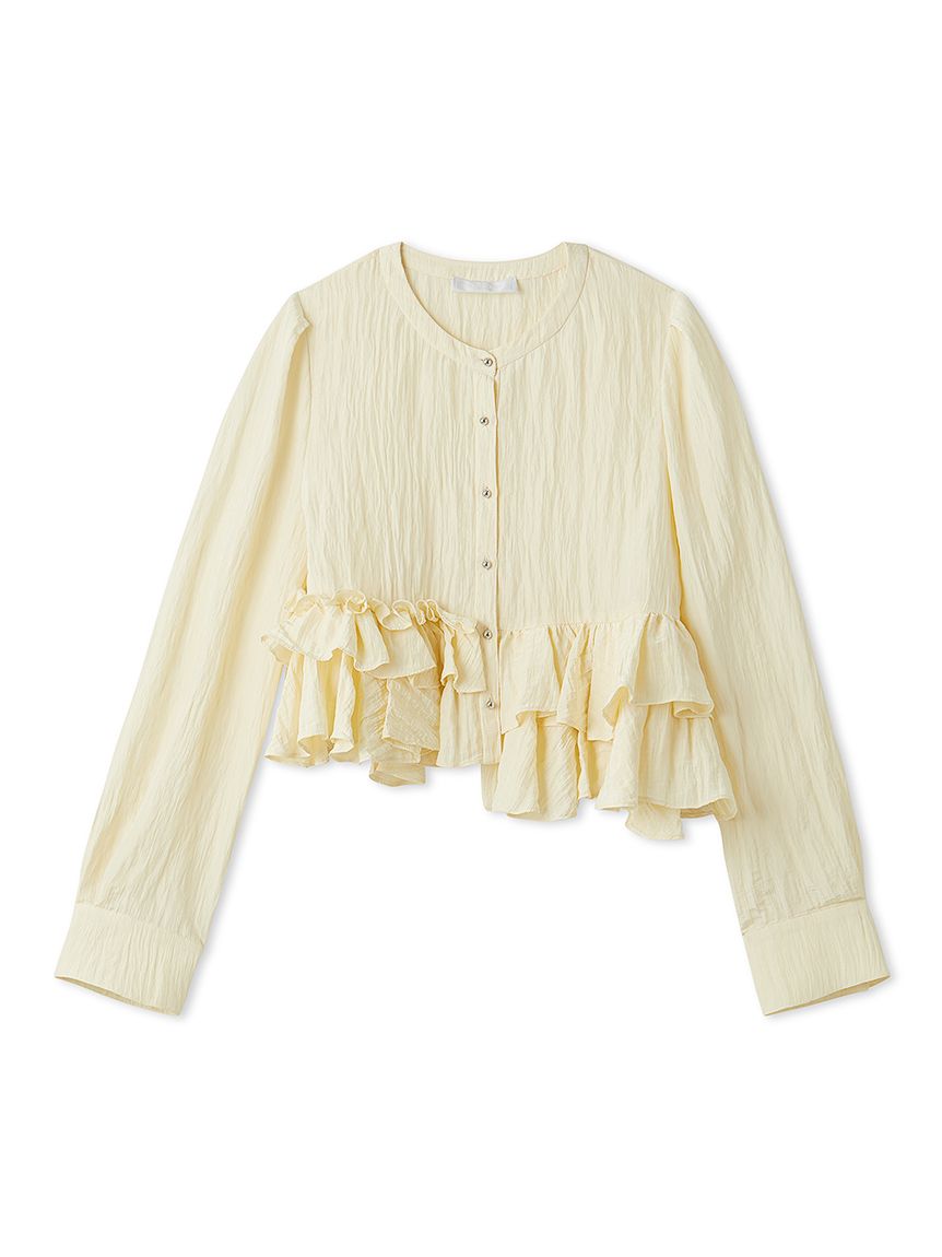 アシンメトリーペプラムフリルブラウス(ブラウス・シャツ)｜TOPS