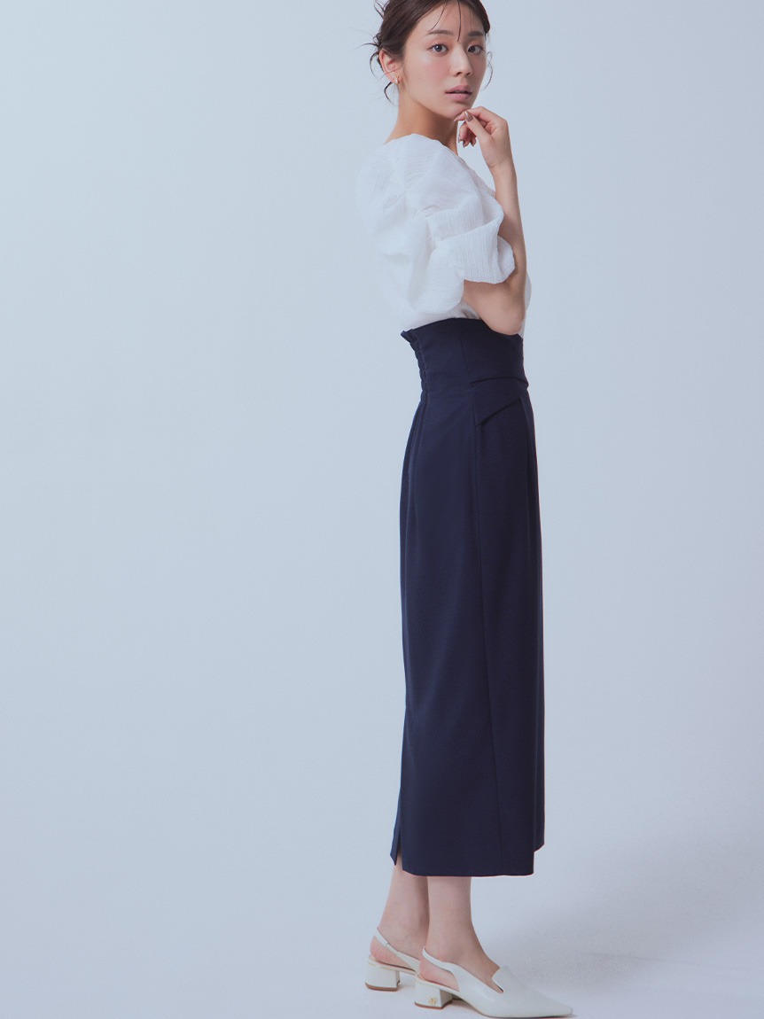 シャーリングチェックブラウス(ブラウス・シャツ)｜TOPS