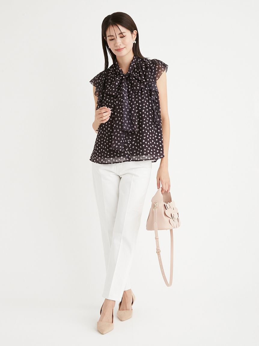 HANAE MORI×CELFORDコラボ】ハートモチーフプリントブラウス