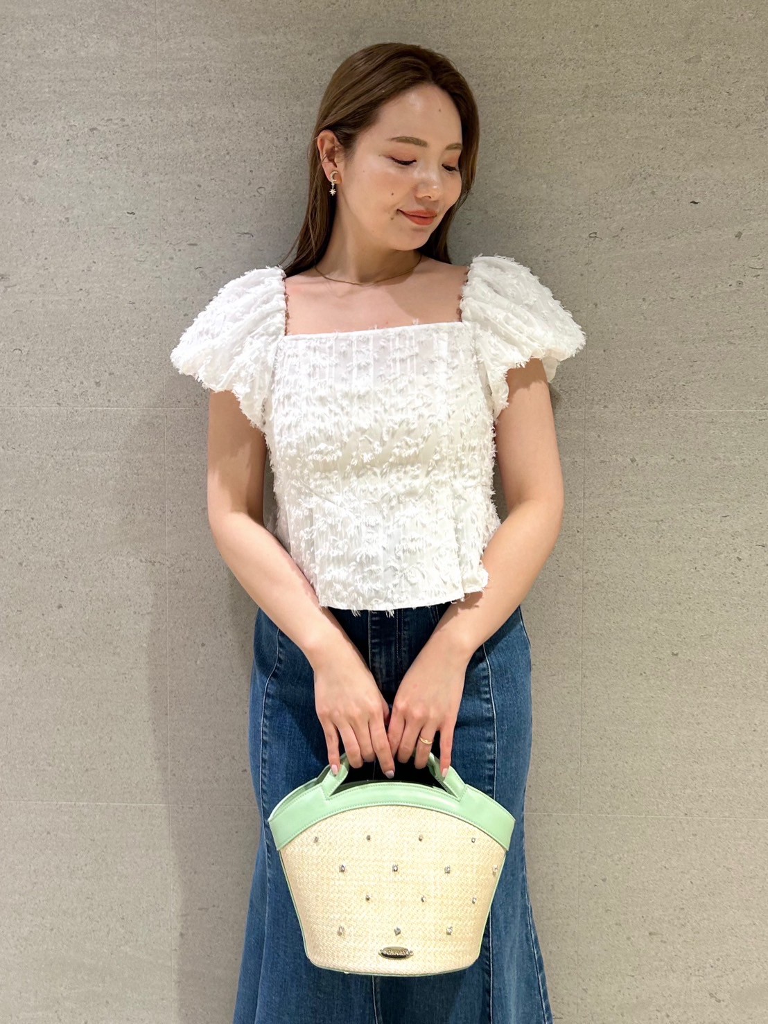ホックディテールオフショルブラウス | NATURAL BEAUTY BASIC