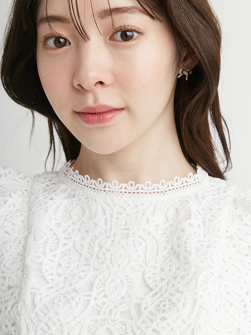 ペプラムレースブラウス(ブラウス・シャツ)｜TOPS（トップス
