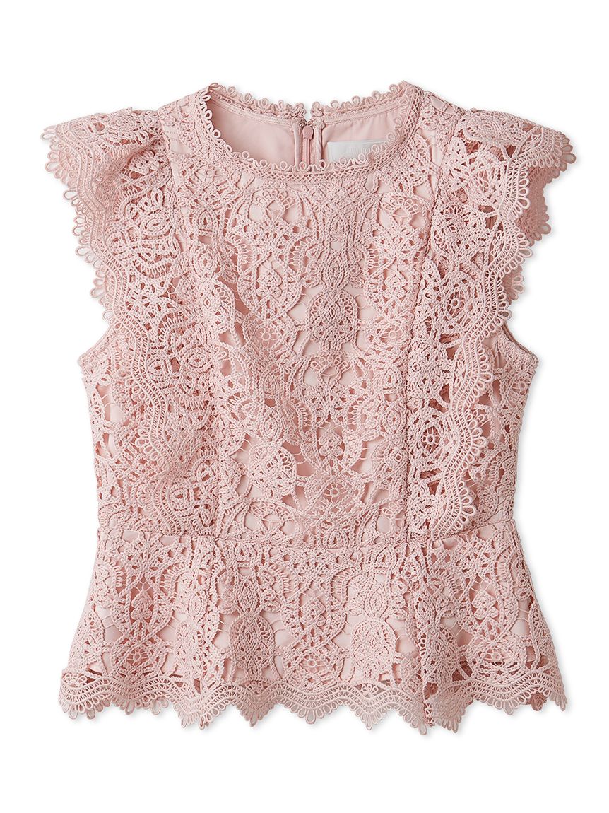 ペプラムレースブラウス(ブラウス・シャツ)｜TOPS（トップス