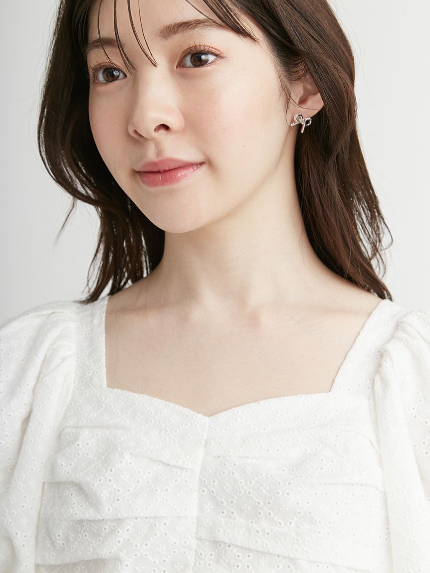 コットンエンブロイダリーブラウス(ブラウス・シャツ)｜TOPS