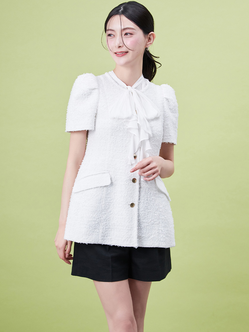割繊シフォンボウタイブラウス(ブラウス・シャツ)｜TOPS