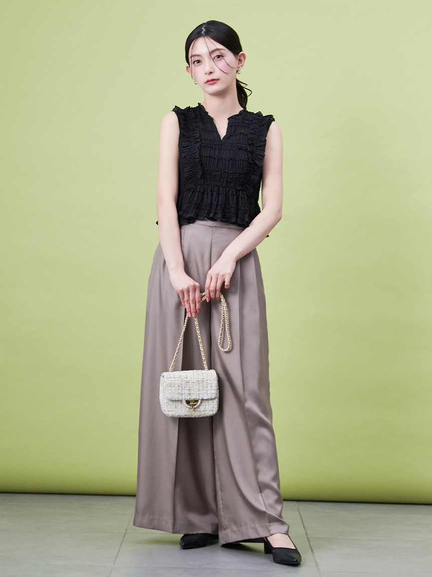 シャーリングフリルブラウス(ブラウス・シャツ)｜TOPS（トップス