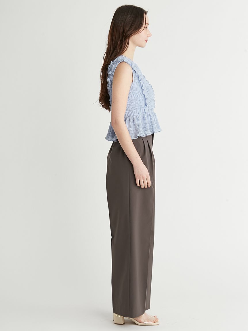 シャーリングフリルブラウス(ブラウス・シャツ)|TOPS(トップス シャーリングフリルブラウス(ブラウス・シャツ)|TOPS(トップス