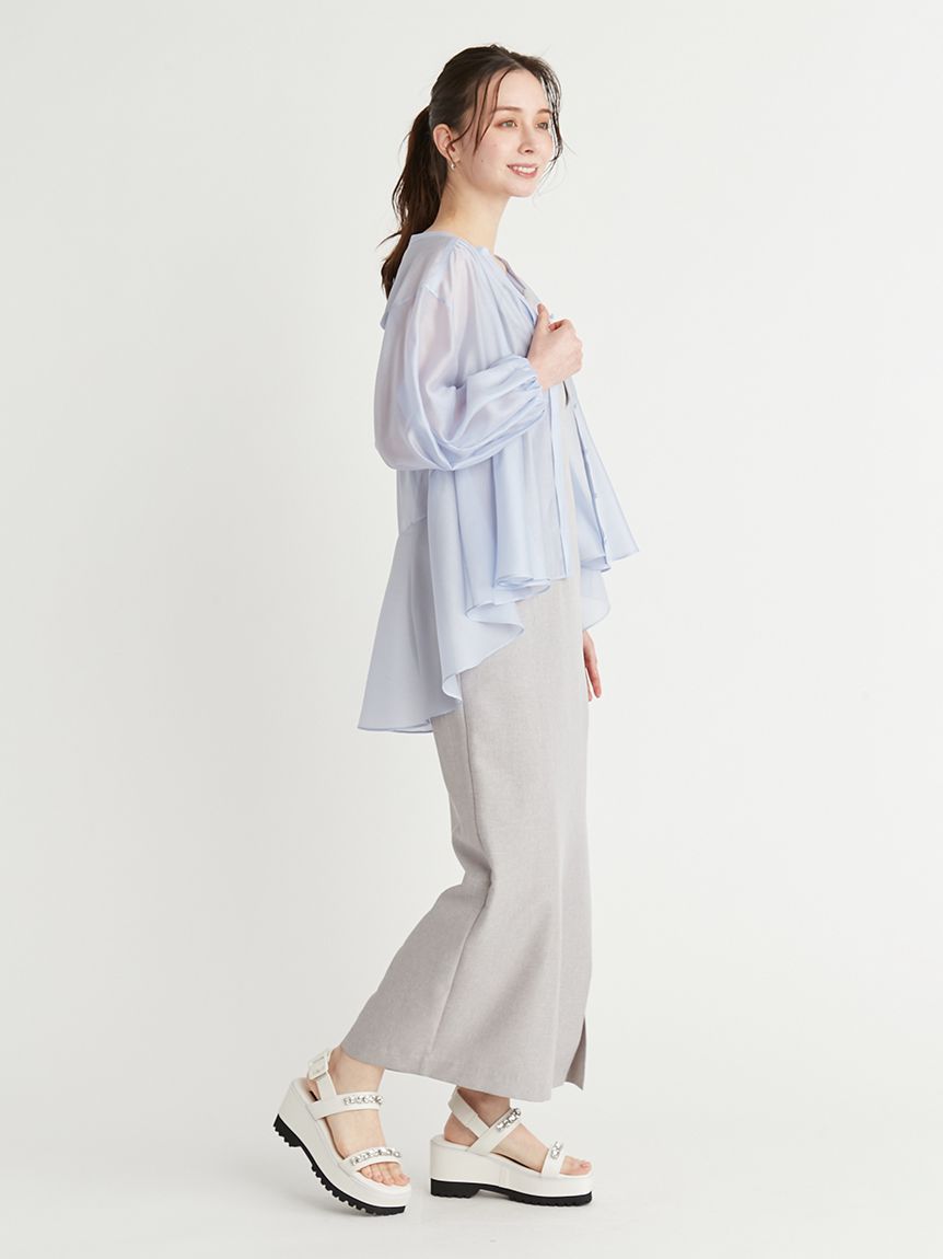 シアーフレアブラウス(ブラウス・シャツ)｜TOPS（トップス