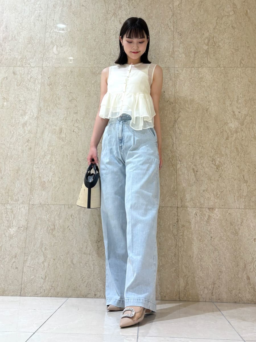 ラッフルペプラムシアーブラウス(ブラウス・シャツ)｜TOPS（トップス