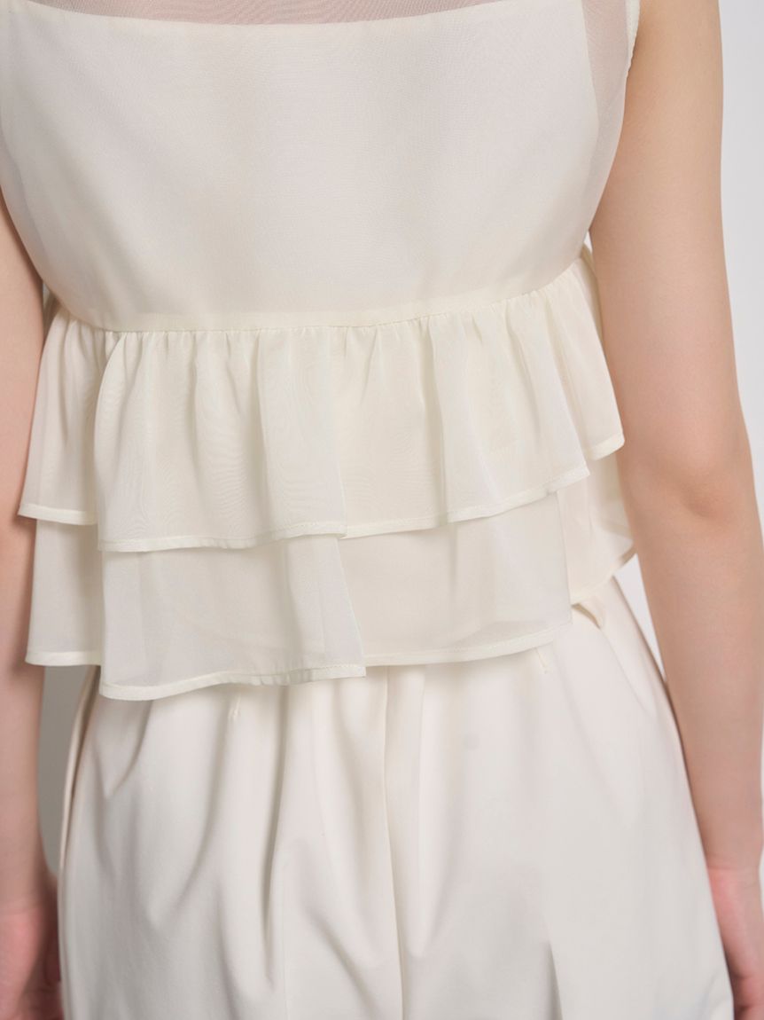 ラッフルペプラムシアーブラウス(ブラウス・シャツ)｜TOPS