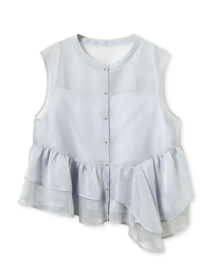 ラッフルペプラムシアーブラウス(ブラウス・シャツ)｜TOPS