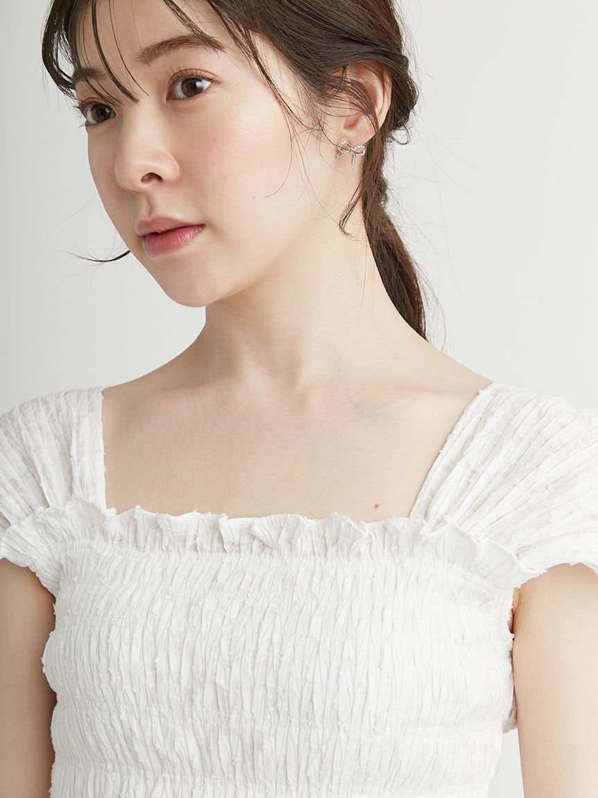 シャーリングチュニックブラウス(ブラウス・シャツ)｜TOPS