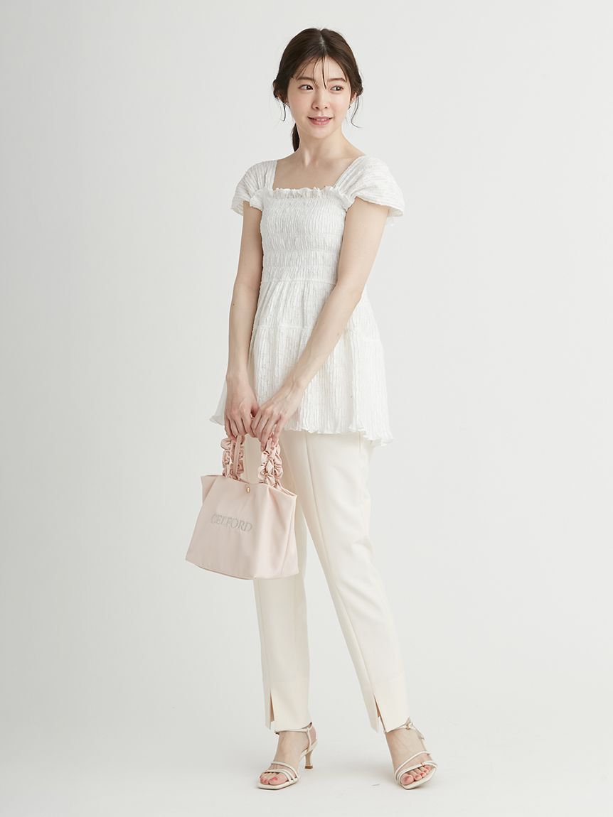 シャーリングチュニックブラウス(ブラウス・シャツ)｜TOPS
