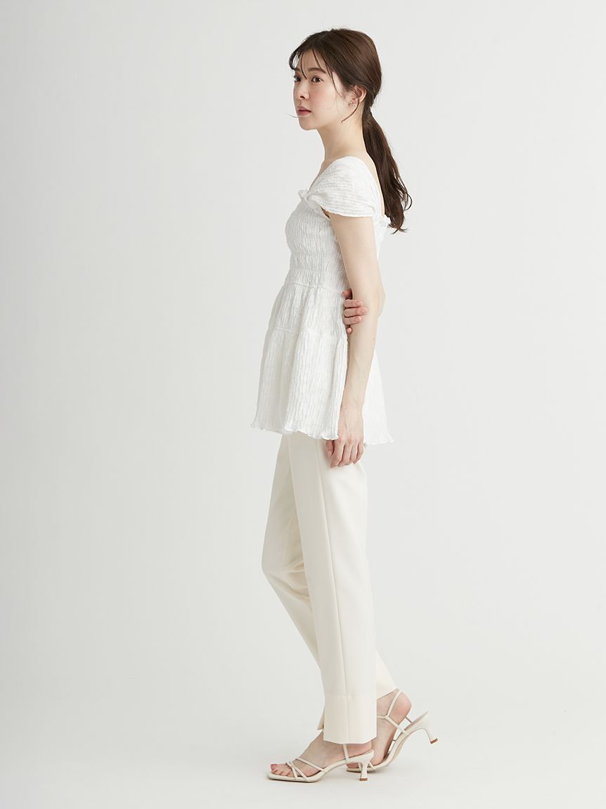 シャーリングチュニックブラウス(ブラウス・シャツ)｜TOPS