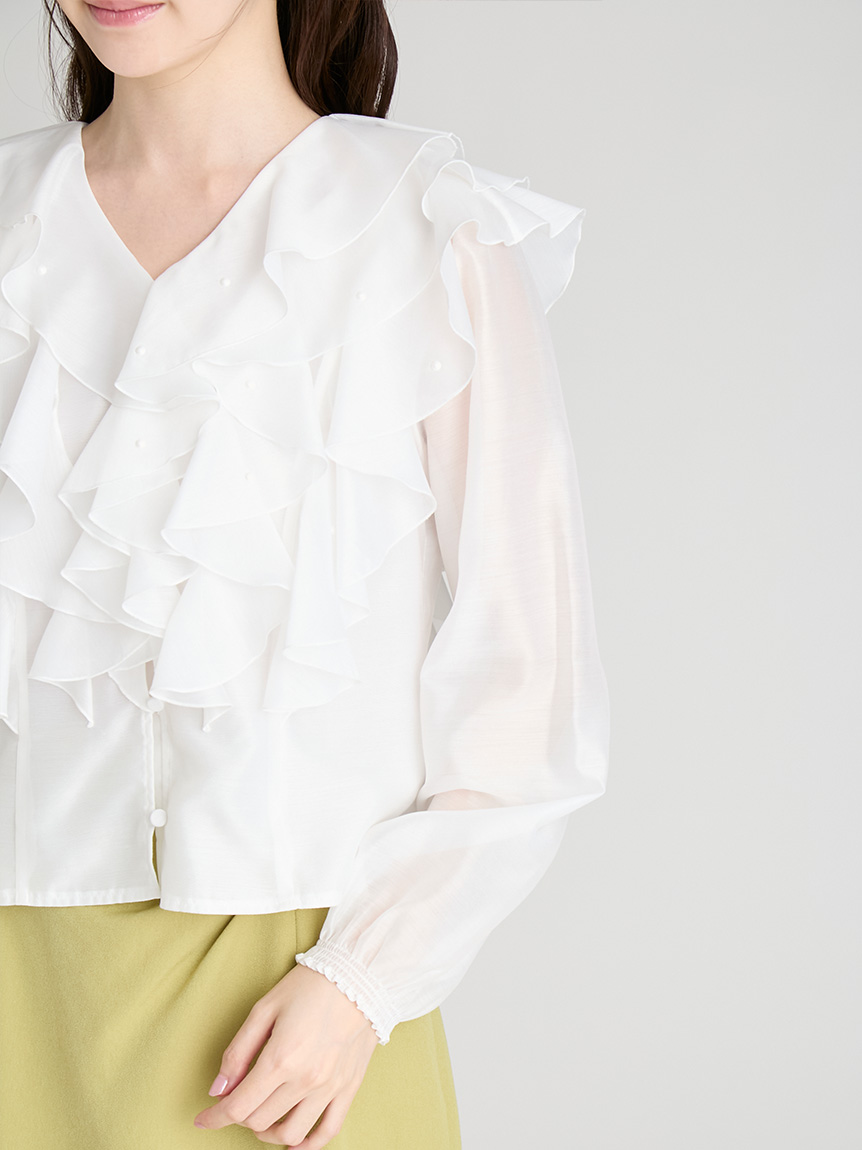 blanc ブラン　コラボ　ブラウス　lilyブラウス 新品 blanc ブラン コラボ ブラウス lilyブラウス 新品 blanc ブラン