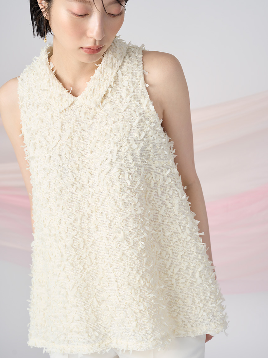 ツイードライクAラインブラウス(ブラウス・シャツ)｜TOPS（トップス