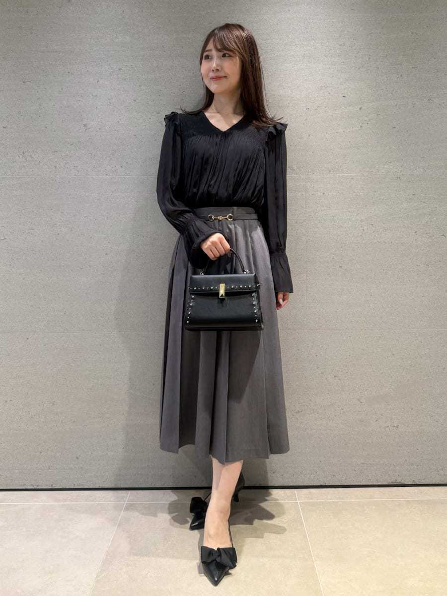 シャーリングギャザー割繊ブラウス(ブラウス・シャツ)｜TOPS