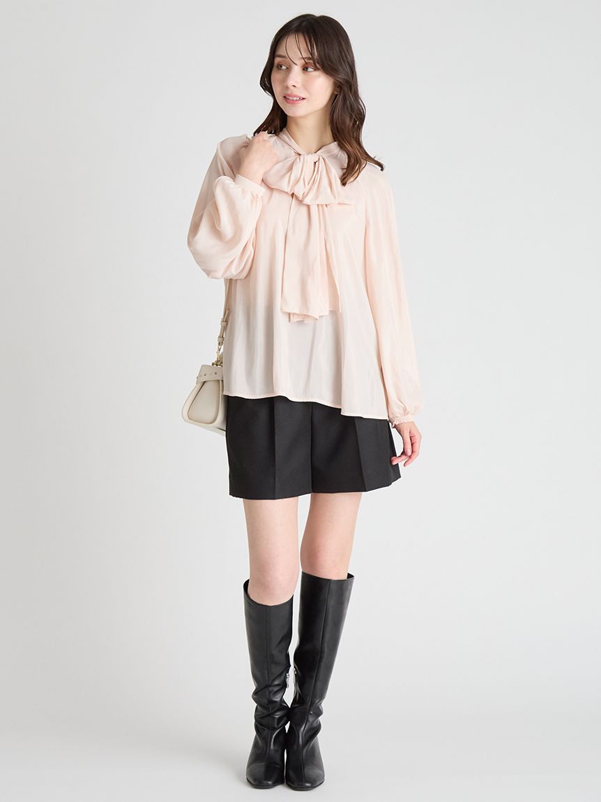 新品タグ付き　CELFORD セルフォード　ビッグリボンセミシアーブラウス ビッグリボンセミシアーブラウス(ブラウス・シャツ)｜TOPS