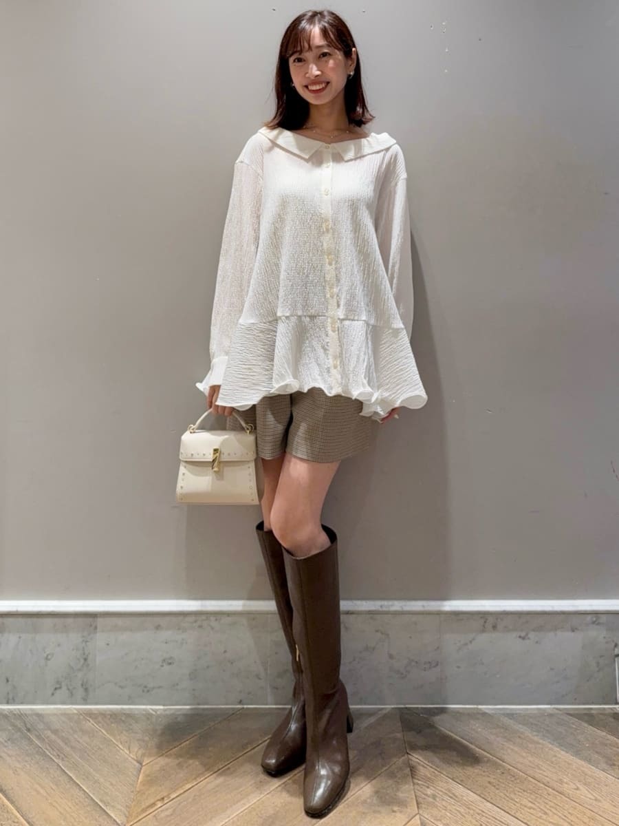 ラッフルヘムロングブラウス(ブラウス・シャツ)｜TOPS（トップス