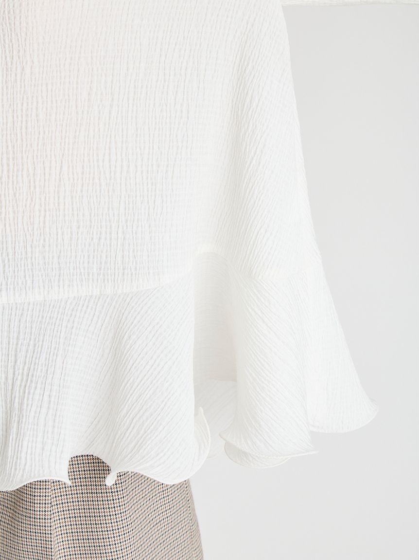 ラッフルヘムロングブラウス(ブラウス・シャツ)｜TOPS（トップス