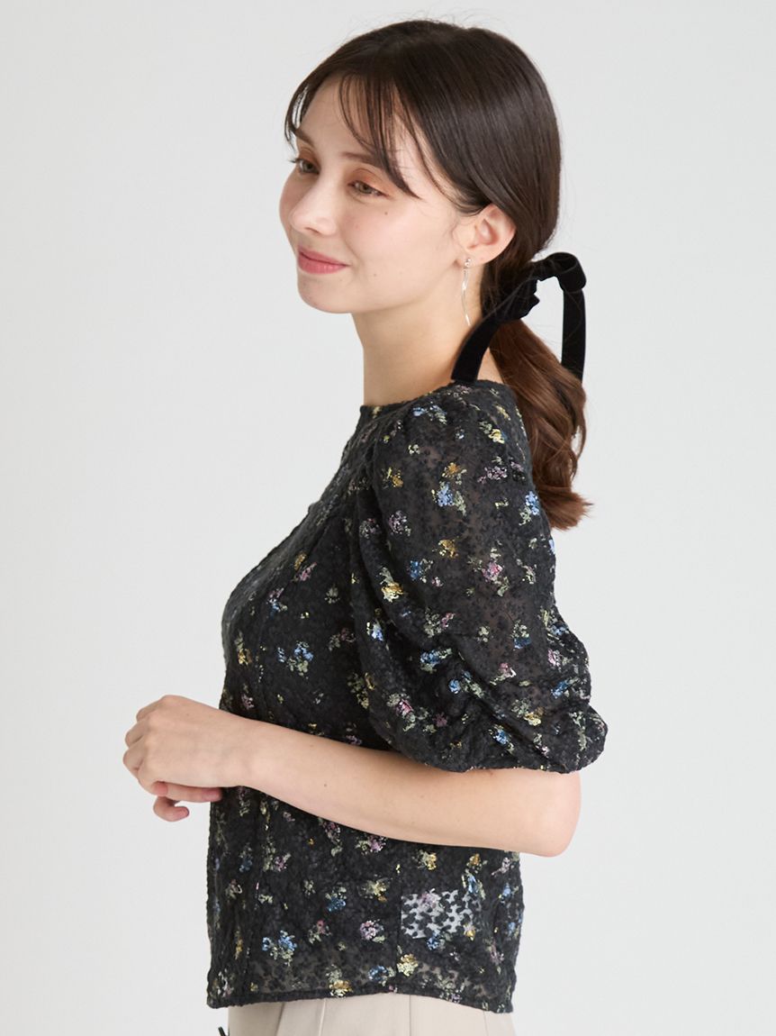 【完売】タグ付き新品 CELFORD バリエーションタック　フラワーブラウス CELFORD バリエーションタックフラワーブラウス