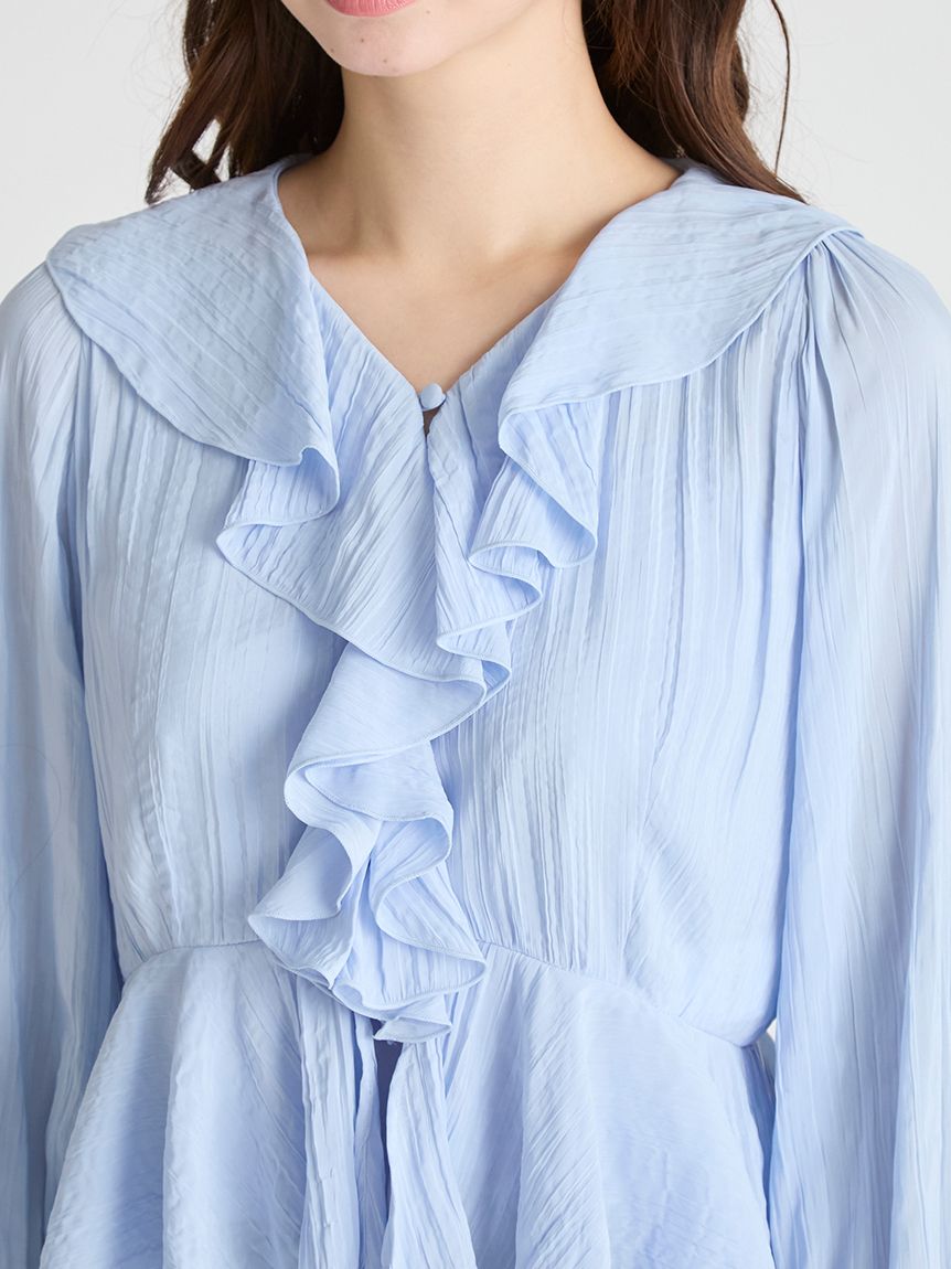 新品●CELFORDセルフォード●ペプラム 襟付きフリル ブラウス●36 フリルペプラムブラウス(ブラウス・シャツ)｜TOPS（トップス