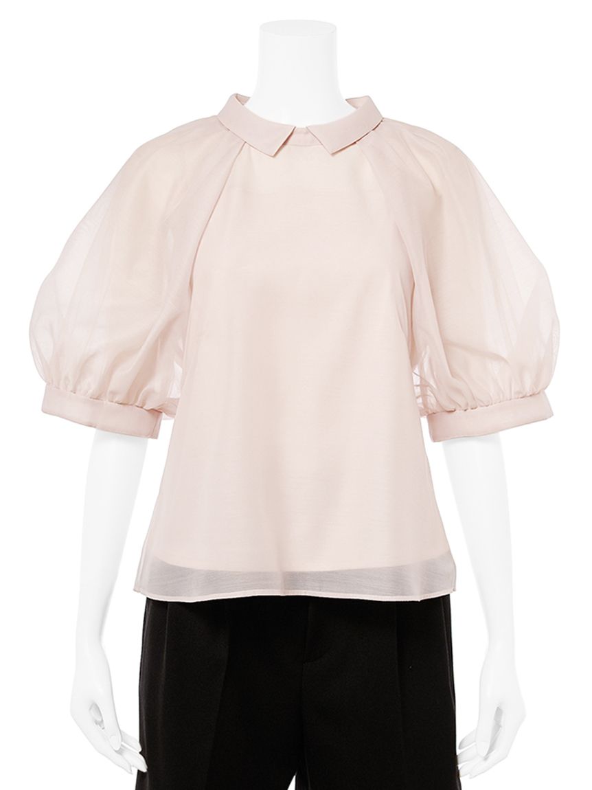 セルフォードのパフスリーブブラウスカットソー 衿付きパフスリーブブラウス(ブラウス・シャツ)｜TOPS（トップス