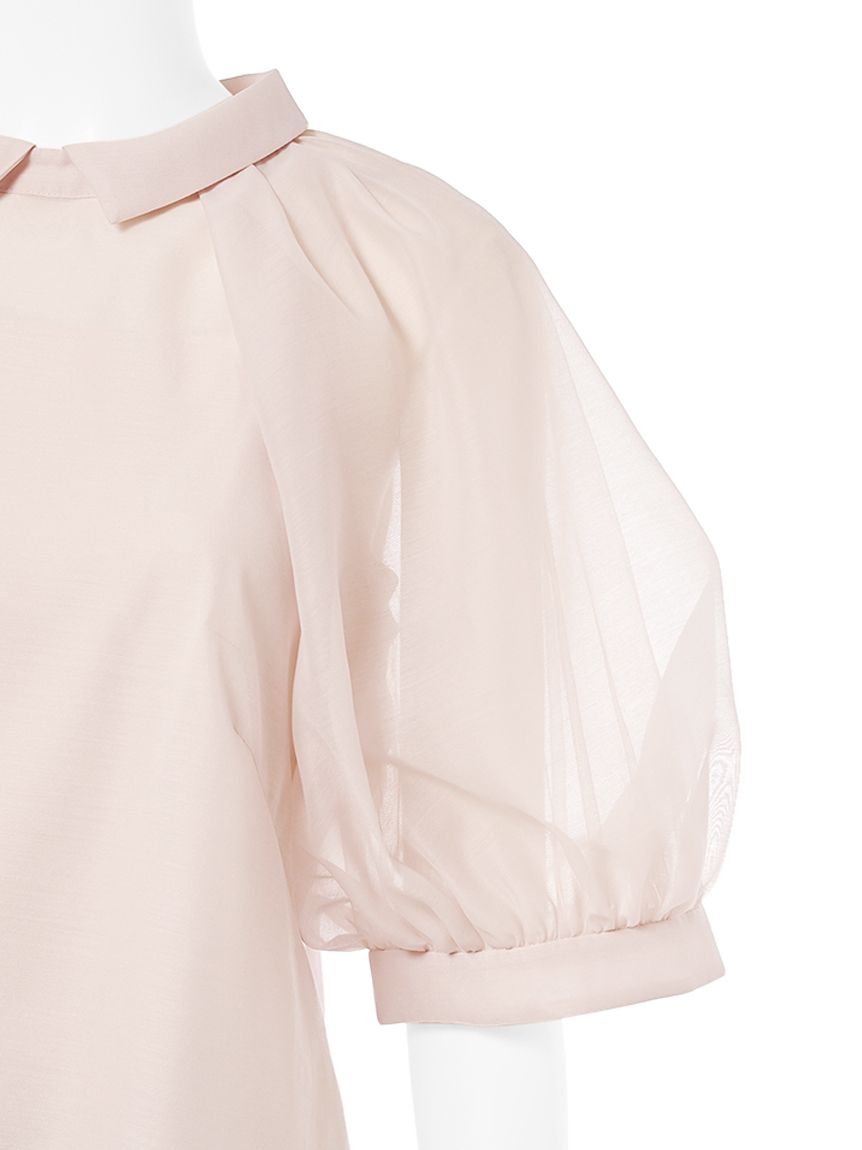 衿付きパフスリーブブラウス(ブラウス・シャツ)｜TOPS（トップス