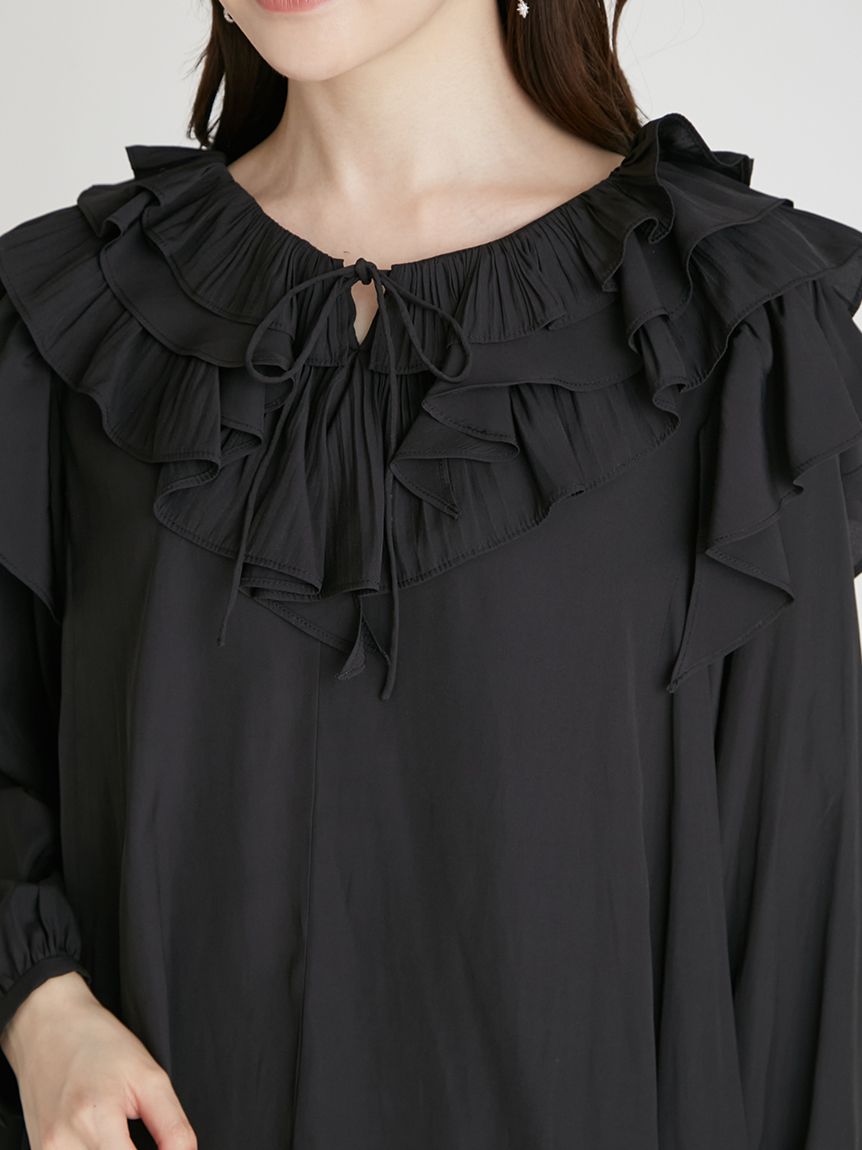 ラッフルプリーツ割線ブラウス(ブラウス・シャツ)｜TOPS（トップス