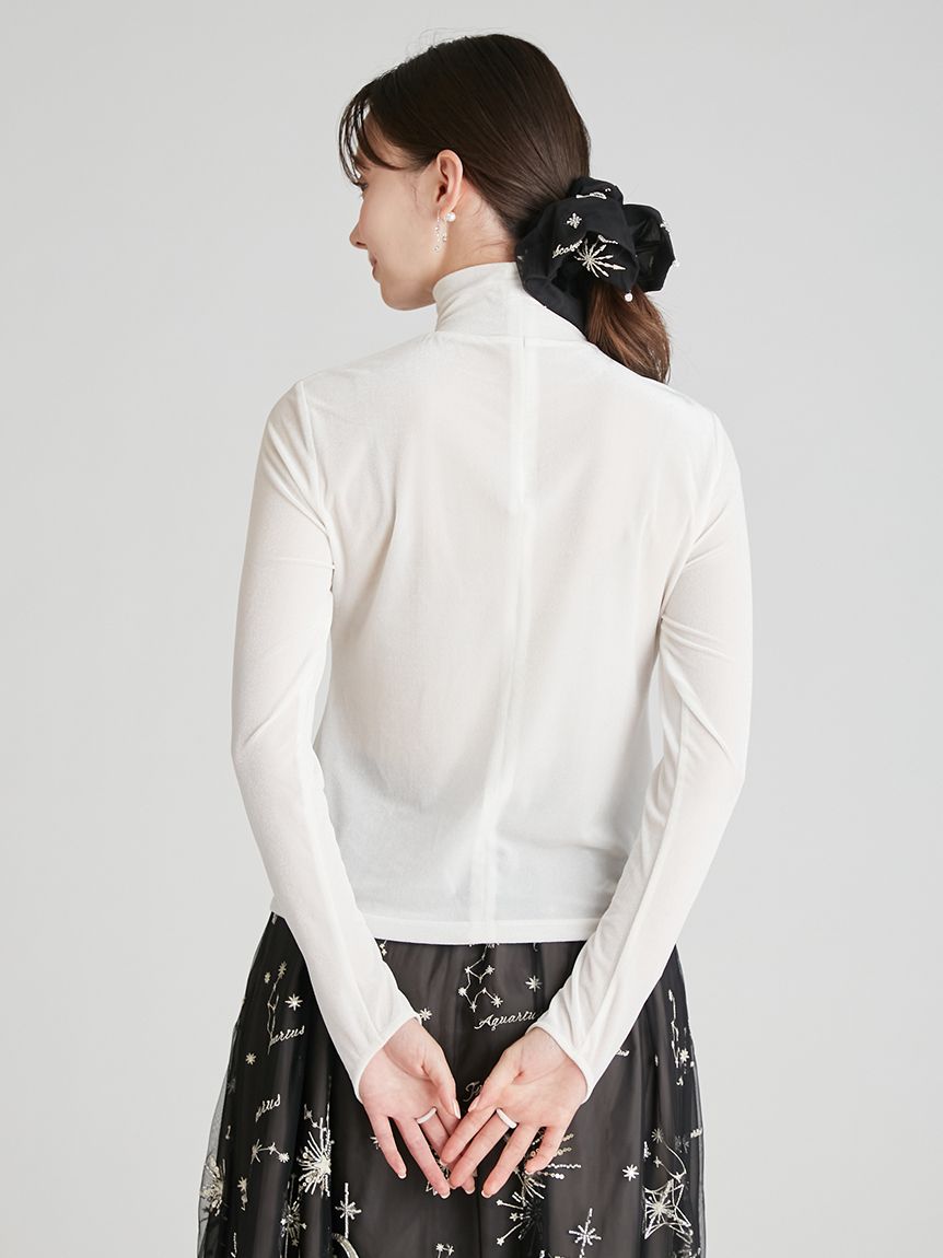 YUMI KATSURA for CELFORD】コラボスターリー刺繍ベロアトップス