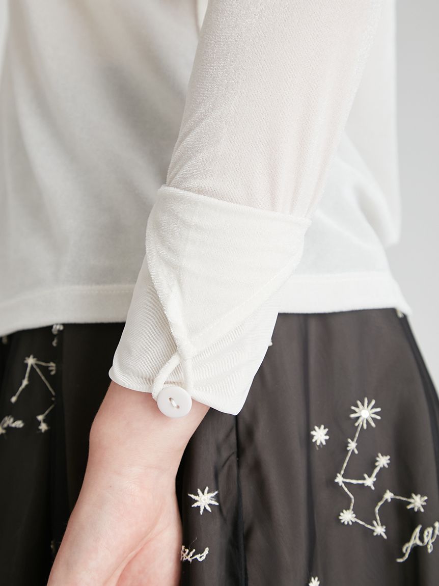 YUMI KATSURA for CELFORD】コラボスターリー刺繍ベロアトップス