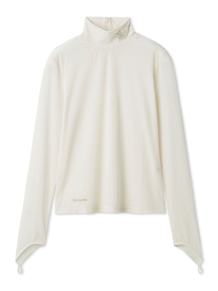 YUMI KATSURA for CELFORD】コラボスターリー刺繍ベロアトップス