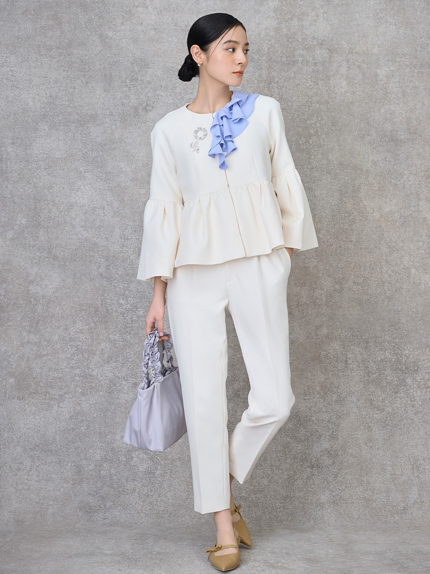 アシメラッフルブラウス(ブラウス・シャツ)｜TOPS（トップス