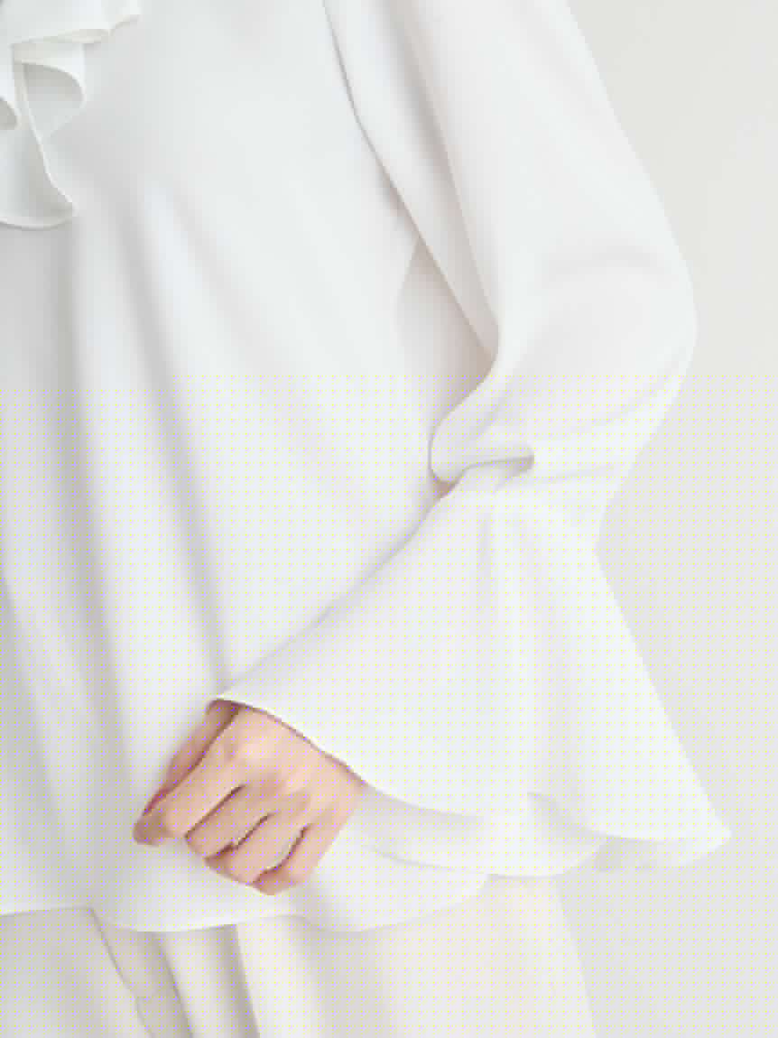 アシメラッフルブラウス(ブラウス・シャツ)｜TOPS（トップス