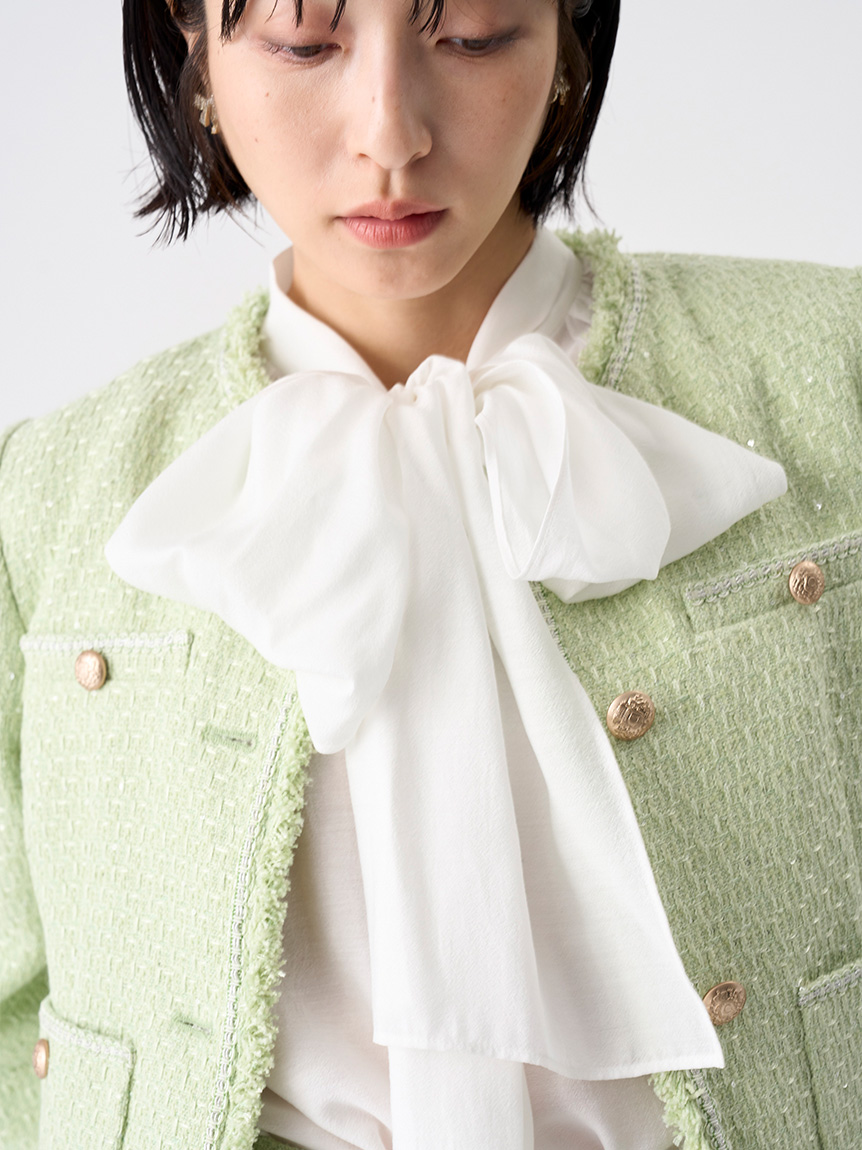 ビッグリボンセミシアーブラウス(ブラウス・シャツ)｜TOPS（トップス