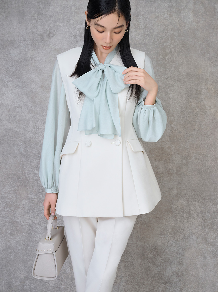 ビッグリボンセミシアーブラウス(ブラウス・シャツ)｜TOPS（トップス