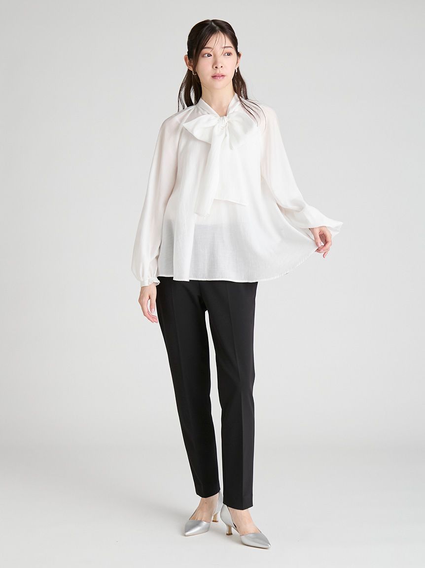 ビッグリボンセミシアーブラウス(ブラウス・シャツ)｜TOPS