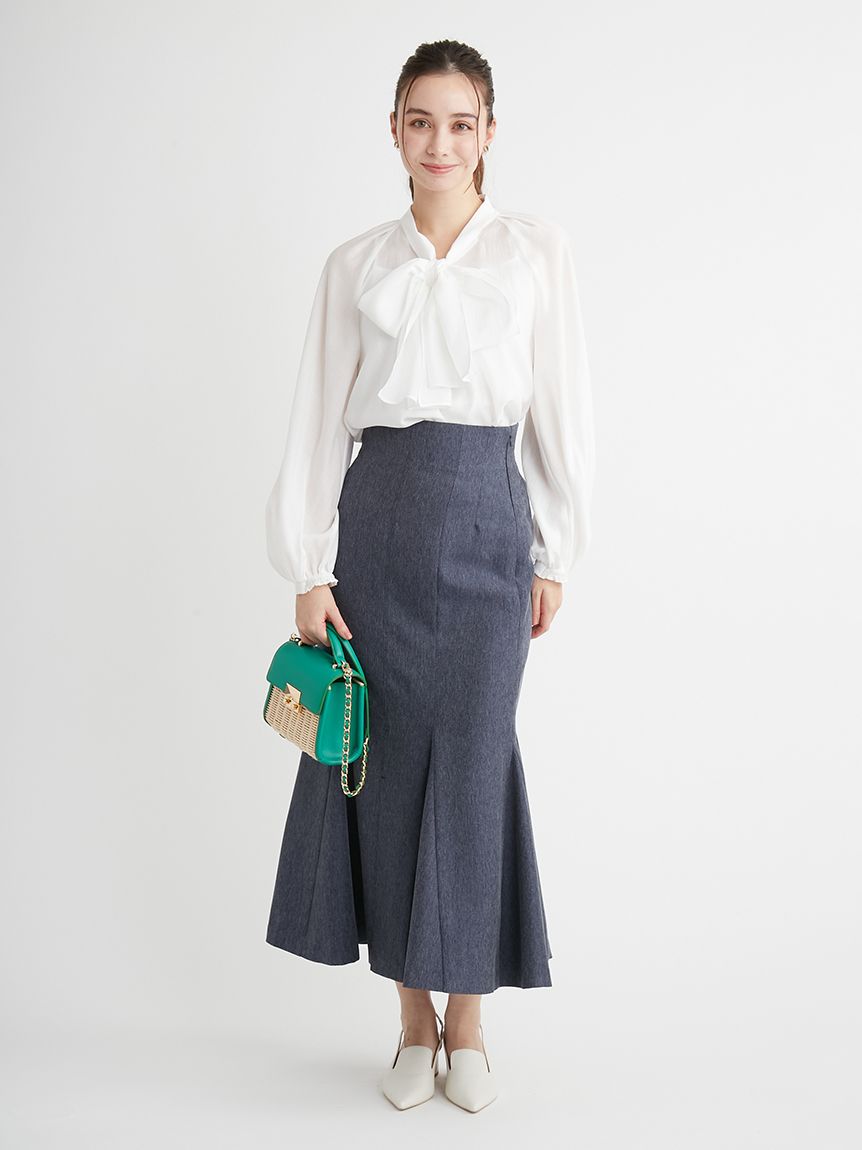 ビッグリボンセミシアーブラウス(ブラウス・シャツ)｜TOPS（トップス