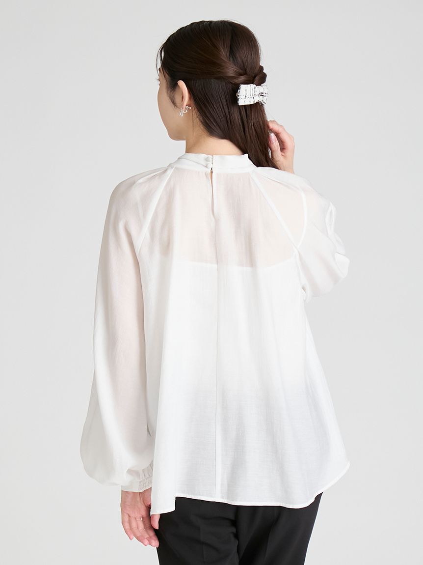CELFORD セルフォード ボウタイ　ビッグリボン　シアーブラウス　ホワイト ビッグリボンセミシアーブラウス(ブラウス・シャツ)｜TOPS（トップス