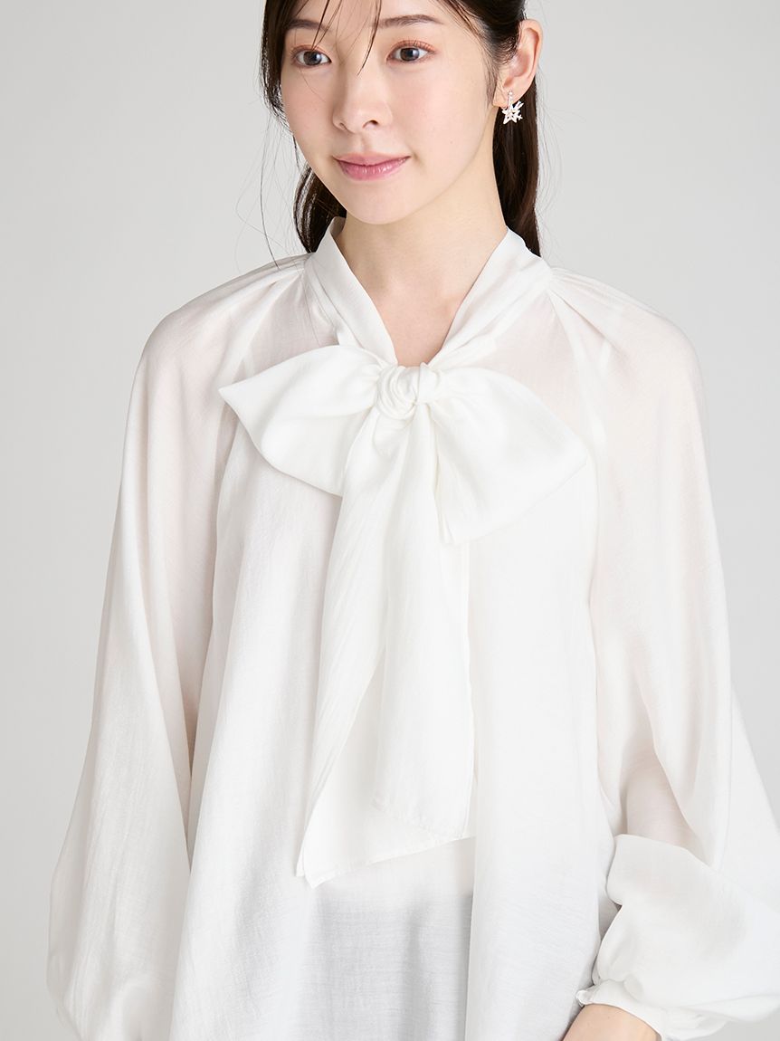 ビッグリボンセミシアーブラウス(ブラウス・シャツ)｜TOPS（トップス