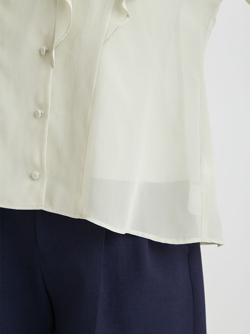 洗える】ラッフルフリルブラウス(ブラウス・シャツ)｜TOPS（トップス