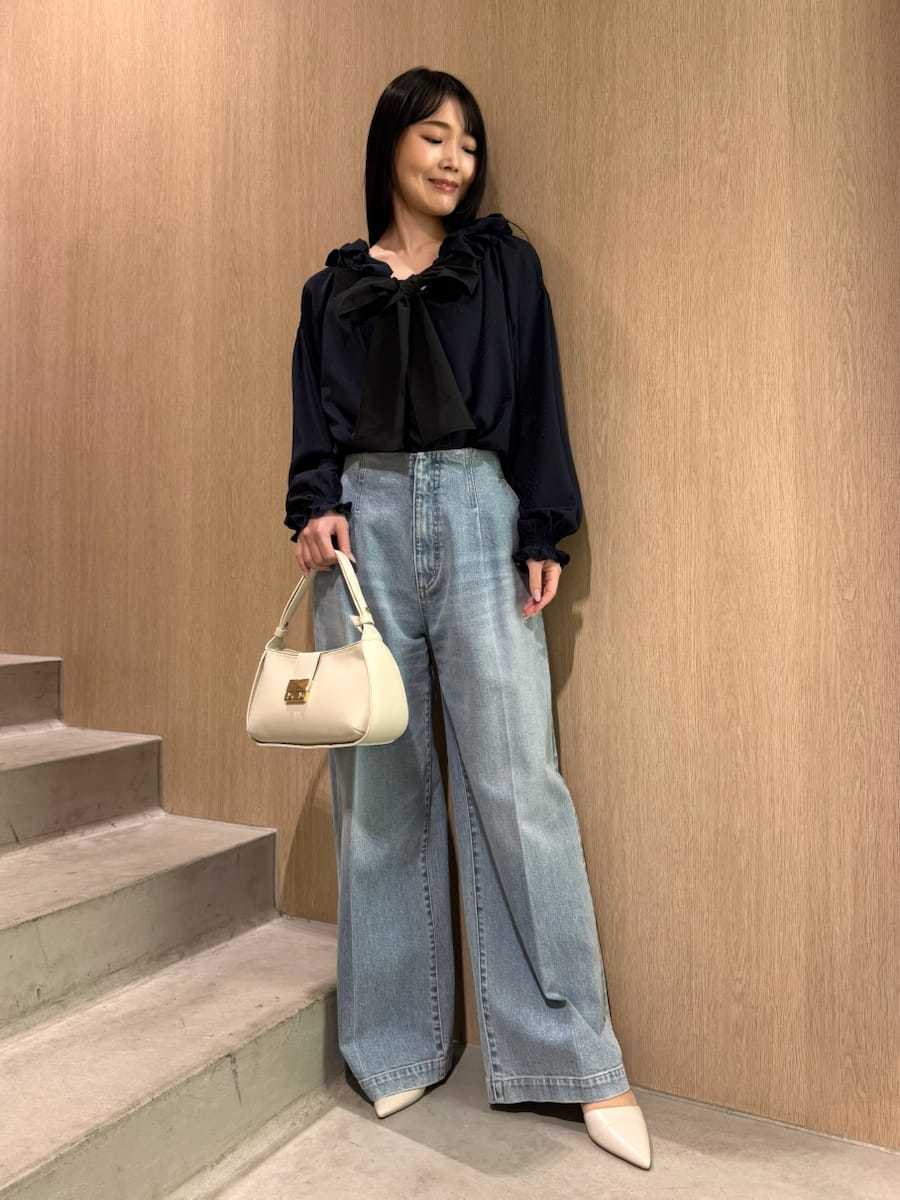 洗える】ビッグリボンスモックブラウス(ブラウス・シャツ)｜TOPS