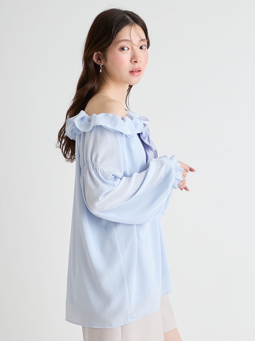 洗える】ビッグリボンスモックブラウス(ブラウス・シャツ)｜TOPS