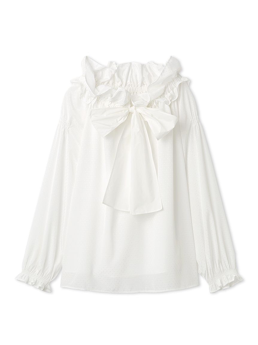 洗える】ビッグリボンスモックブラウス(ブラウス・シャツ)｜TOPS