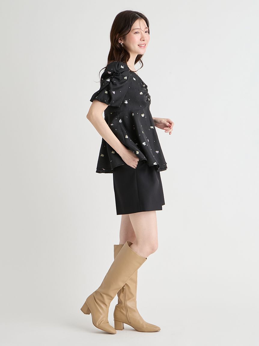 mamakumaページ 小花ジャガードペプラムブラウス(ブラウス・シャツ)｜TOPS（トップス
