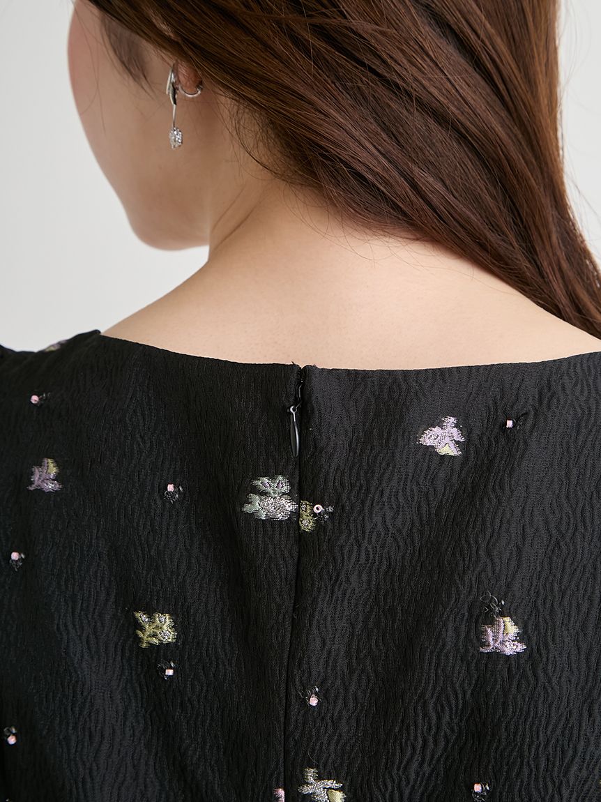 mamakumaページ 小花ジャガードペプラムブラウス(ブラウス・シャツ)｜TOPS（トップス
