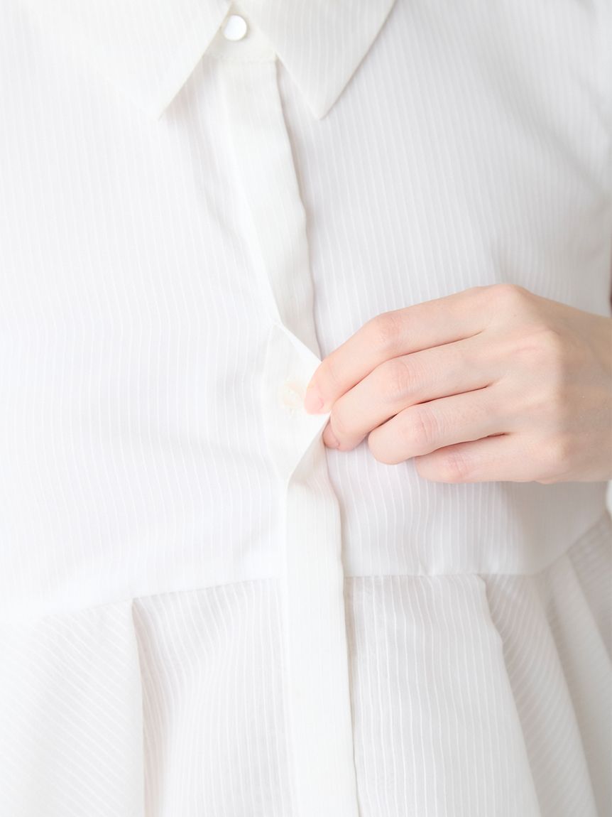 レースヘムペプラムブラウス(ブラウス・シャツ)｜TOPS（トップス
