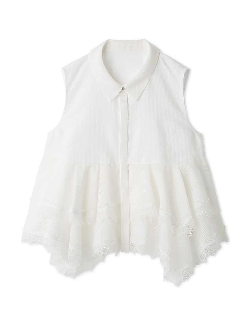 レースヘムペプラムブラウス(ブラウス・シャツ)｜TOPS（トップス