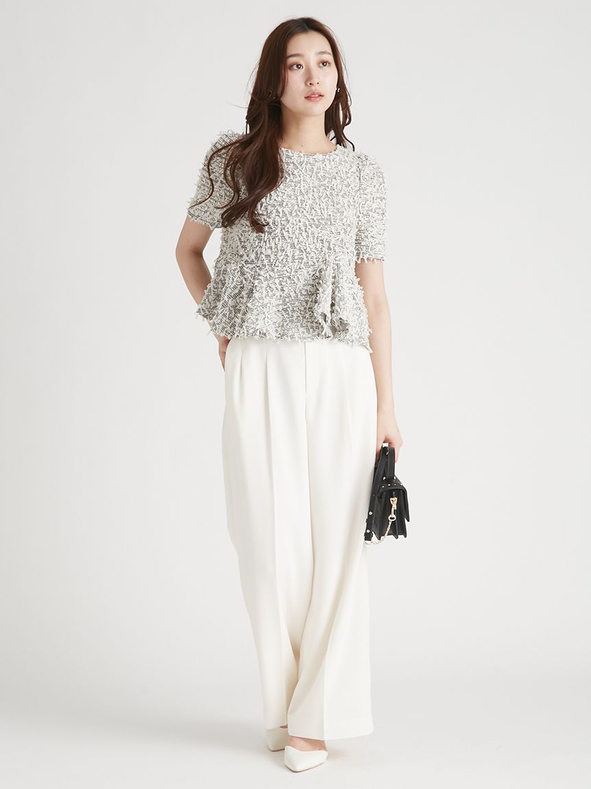 CELFORD（セルフォード）フラッフィーペプラムブラウス　ミックス フラッフィーペプラムブラウス(ブラウス・シャツ)｜TOPS（トップス