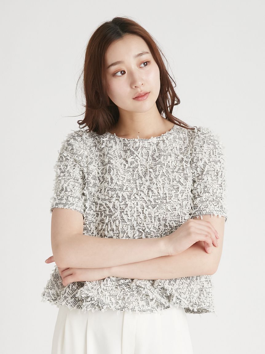 CELFORD（セルフォード）フラッフィーペプラムブラウス　ミックス フラッフィーペプラムブラウス(ブラウス・シャツ)｜TOPS（トップス